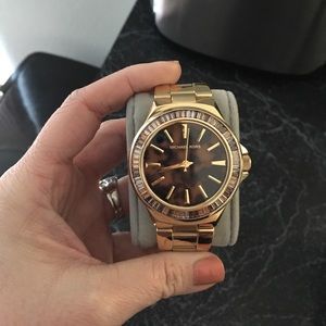 Michael Kors gold tone with tortoise watch